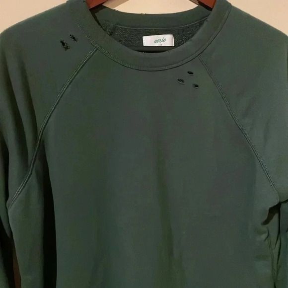 Aerie Cropped Distressed Crew - Picture 2 of 7